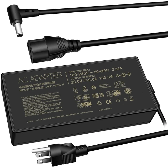 Main image of 180W Charger Compatible with Asus Rog Zephyrus G14 GA401 G15 GA502,Tuf Gaming F15 F17 A15 A17 FX505, Zenbook Pro 14 Duo Laptop