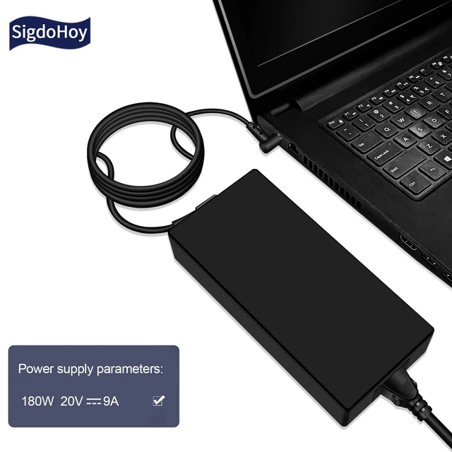 Alt view image 6 of 7 - 180W Charger Compatible with Asus Rog Zephyrus G14 GA401 G15 GA502,Tuf Gaming F15 F17 A15 A17 FX505, Zenbook Pro 14 Duo Laptop