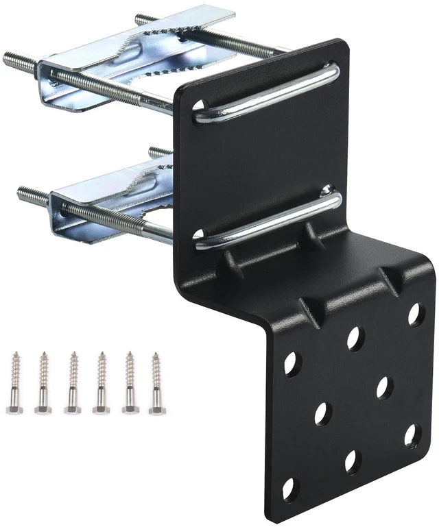 Main image of Pole Mount Bracket with Clamp U-Bolts, Without Pole Antenna Mount Hardware Accessories for Outdoor Antenna Installation on Walls, Eaves, or Pole