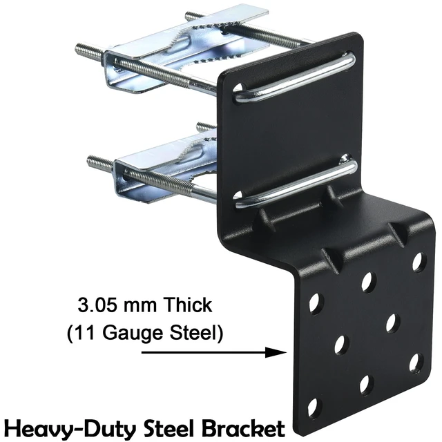 Alt view image 2 of 6 - Pole Mount Bracket with Clamp U-Bolts, Without Pole Antenna Mount Hardware Accessories for Outdoor Antenna Installation on Walls, Eaves, or Pole