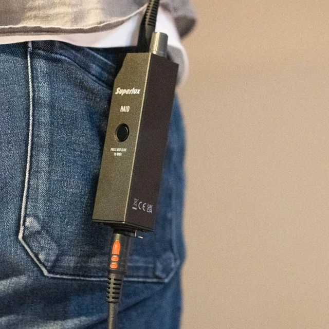 Alt view image 5 of 5 - HA1D Wired Personal in-Ear Monitor Amplifier for Stage and Worship For worship teams and live musicians; Zero-latency monitoring, locking XLR/TRS input and up to 12-hour AAA battery life