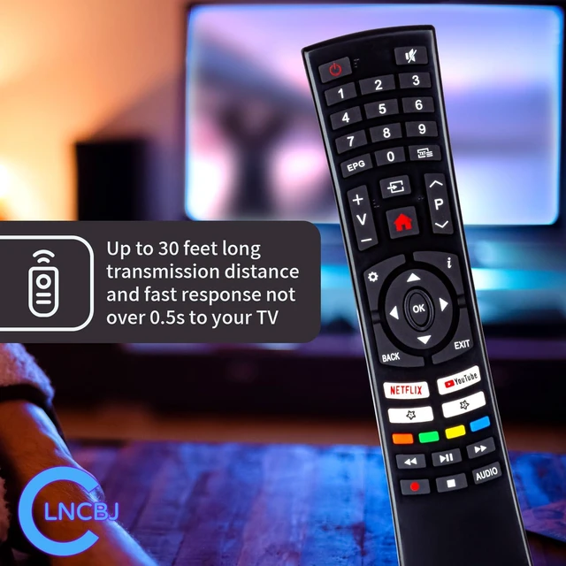 Alt view image 7 of 7 - EC32S1N Remote for SANSUI TV Remote Replacement and for Caixun TV Remote- ES32S1N Replacement Remote for SANSUI TV S32P28N S40P28FN with Netflix YouTube APP Key Button - No Programming Required