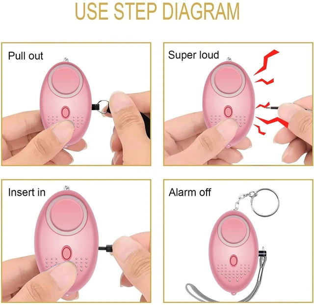Alt view image 7 of 7 - Emergency Personal Alarm, 3 Pack 140DB Person Siren with LED Lights, Personal Panic Alarm for Men, Women, Children, Elderly Emergency Security, Self Defense Electronic Device