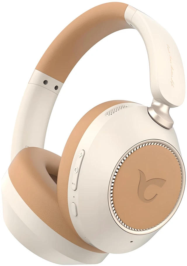 Main image of Active Noise Cancelling Headphones, Bluetooth 5.4 Wireless on Ear ANC Headphone with 65H Playtime, Deep Bass, Low Latency, Foldable Headset with Mic for Travel/Office/PC (Beige)