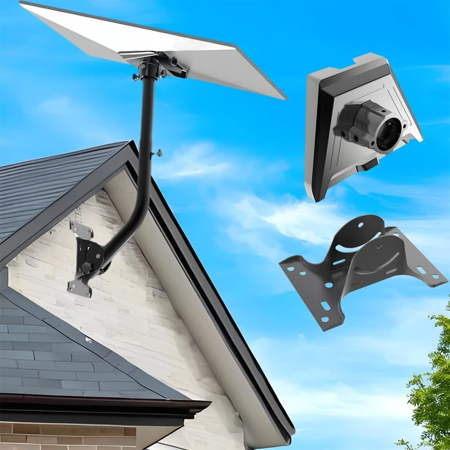 Main image of Starlink Gen 3 Wall & Roof Mount Kit, 180° Adjustable Pole Mount with Gen 3 Pipe Aluminum Alloy AdapterWeatherproof Design for Satellite Dish & RVEasy InstallationIron Grey