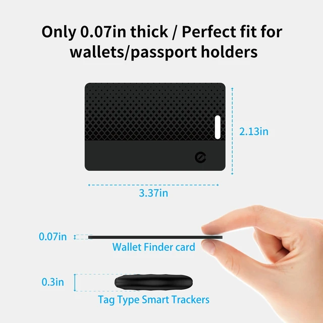 Alt view image 3 of 7 - Wallet Tracker Card, Works with Apple Find My & Google Find Hub Ultra Slim Bluetooth Tracker, IP68 Waterproof, 5-Year Battery Life, 90dB Alert, Item Locator for Wallet, Passport, Luggage