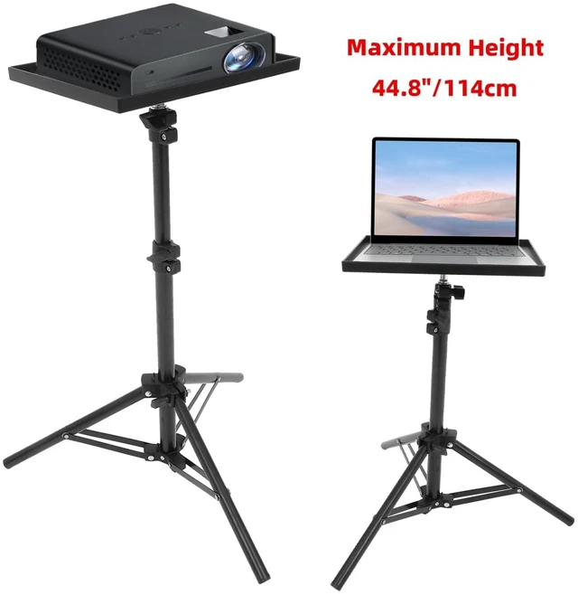 Alt view image 4 of 7 - Projector Stand Tripod Adjustable - Multifunctional Laptop Floor Stand, Height from 21.65 to 47.24 inches, Floor for Office, Home, Stage, Studio, DJ Racks Holder Mount