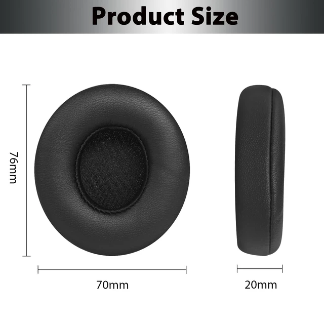 Alt view image 5 of 7 - Solo 4 Earpads Replacement Ear Pads Cushion for Beats Solo 4 Wireless Headphones Accessories, Solo4 Earpads with Softer Protein Leather and High Density Memory Foam - Black