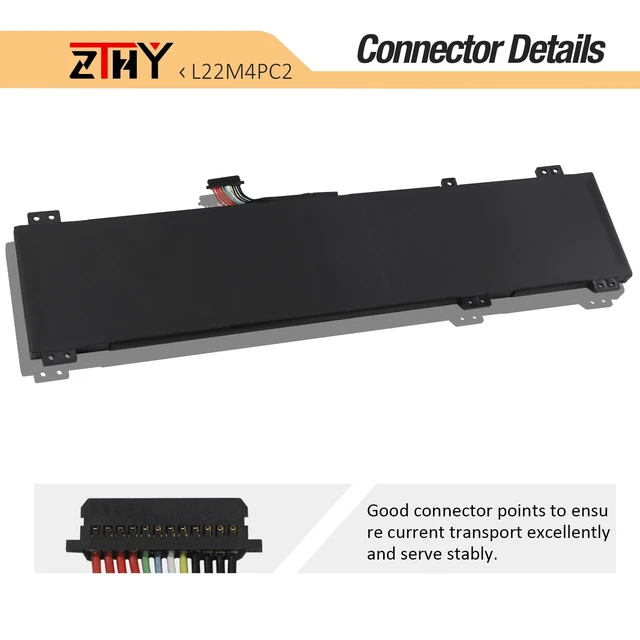 Alt view image 4 of 7 - L22C4PC2 L22M4PC2 Laptop Battery for Lenovo Legion Slim 5-16IRH8 5-16APH8 5-16AHP9 5-16ARP9 LOQ 16APH8 16IRH8 Series L22B4PC2 L22D4PC2 5B11N45430 5B11K38745 SB11K38742 15.36V 80Wh 5350mAh