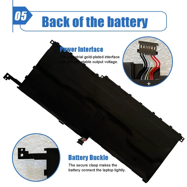 Alt view image 6 of 6 - 01AV458 15.28V 56Wh/3665mAh 4-Cells Laptop Battery Compatible with Lenovo ThinkPad X1 Carbon 4th Gen 2016 X1 Yoga 1st 2nd Gen Series 4ICP4/48/123 SB10K97567 00HW028 01AV409 01AV438 01AV439