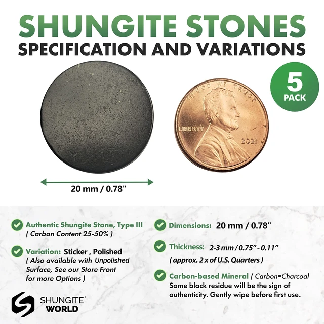Alt view image 2 of 7 - 5 pcs Authentic Stickers Polished 20 mm / 0.78" Genuine Healing Energy Stone Protection Plate for Cell Phone Case Tablet Laptop Computer Noble Gemstone Protector Crystal