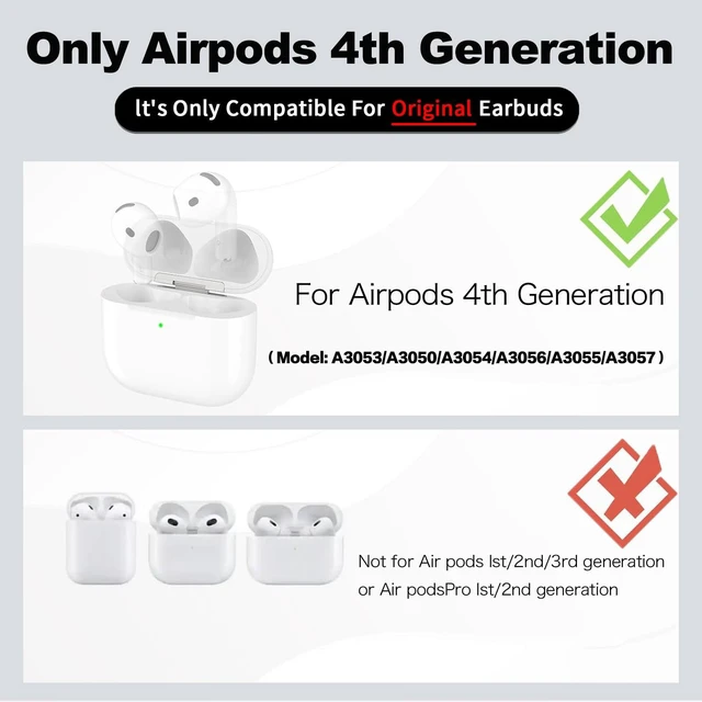 Alt view image 2 of 7 - Wireless Charger Case Replacement for Airpods 4th Generation - USB-C Charging Case Supports Double-tap Pairing Without Earbuds