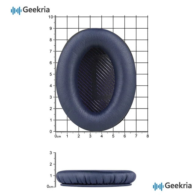 Alt view image 6 of 7 - Replacement Ear Pads Compatible with Bose QuietComfort QC45/35 II/35/25/15/SE, QC35 II Gaming, AE2/AE2i/AE2w, SoundTrue, SoundLink AE2 Headphones, with Video Guide (Midnight Blue)