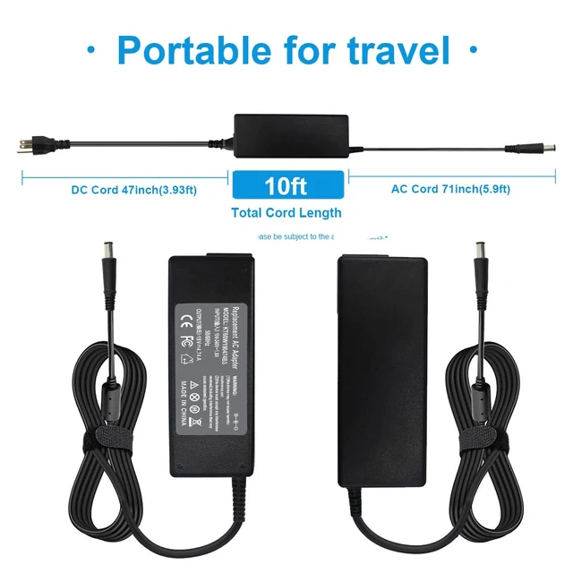 Alt view image 3 of 6 - 90W 65W Ac Adapter Laptop Charger for HP EliteDesk 800 G2 G3 G4 G5 G6, 705 G1 G2 G3 G4 G5 G6 Mini PC Desktop Computer, ProDesk 260 600 G1 Power Cord Charging Supply Backup
