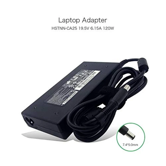Alt view image 5 of 6 - 19.5V 6.15A 120W Adjustable Power Adapter for HP EliteBook 8460W HSTNN-CA25 HSTNN-LA25 677762-002 677762-001 Laptop Charger