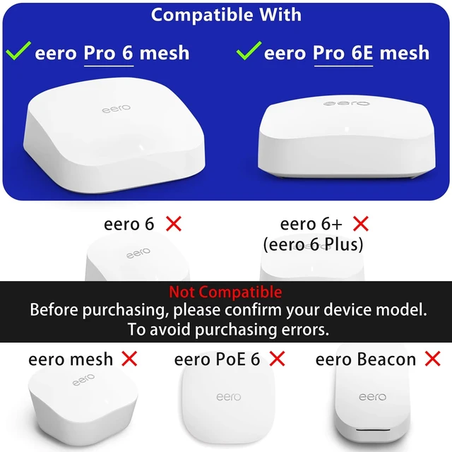 Alt view image 2 of 7 - Wall Mount Holder for eero Pro 6e & eero Pro 6 Mesh Wi-Fi System, Outlet Mounting Brackets Compatible with eero Pro 6/ 6E Mesh Wi-Fi Router (2)