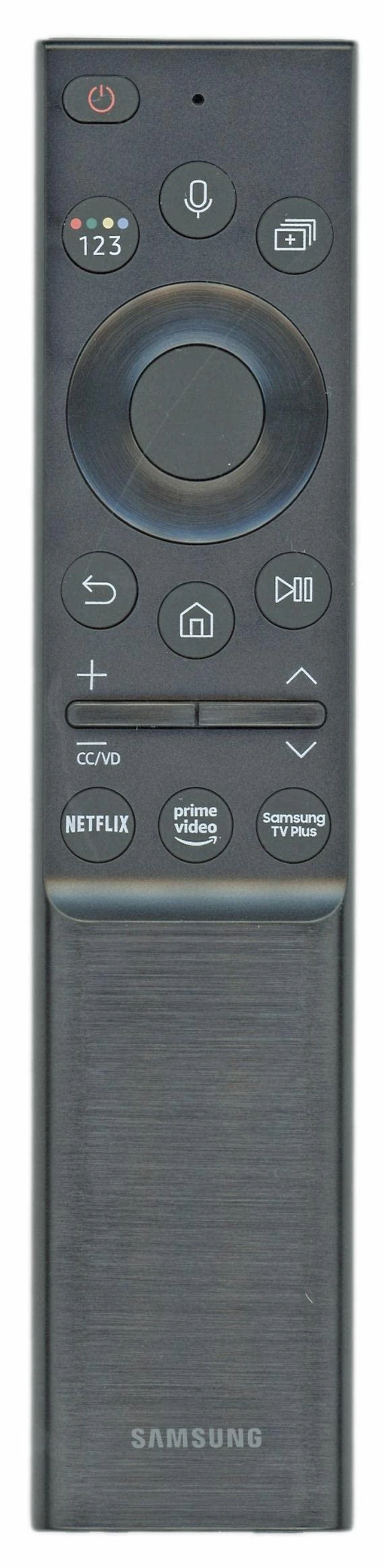 Main image of Original BN59-01357A Solar Cell Voice Smart Samsung Remote Control Solar Charging for Samsung 2021 and 2022 Smart TVs. Also BN59-01357F Full Function Replacement
