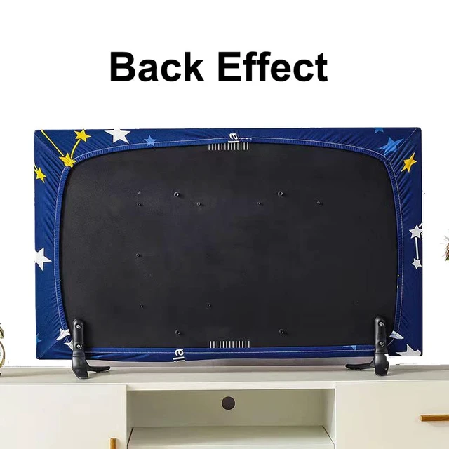 Alt view image 2 of 6 - TV Cover - LCD LED Dust Cover for Desktop & Hanging TVs, Colorful Screen Protectors (Lotus Leaf, 75 inch)