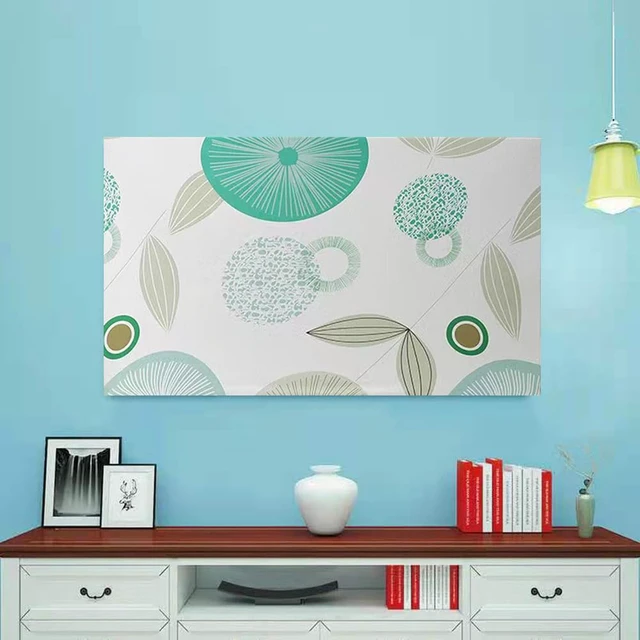 Alt view image 5 of 6 - TV Cover - LCD LED Dust Cover for Desktop & Hanging TVs, Colorful Screen Protectors (Lotus Leaf, 75 inch)
