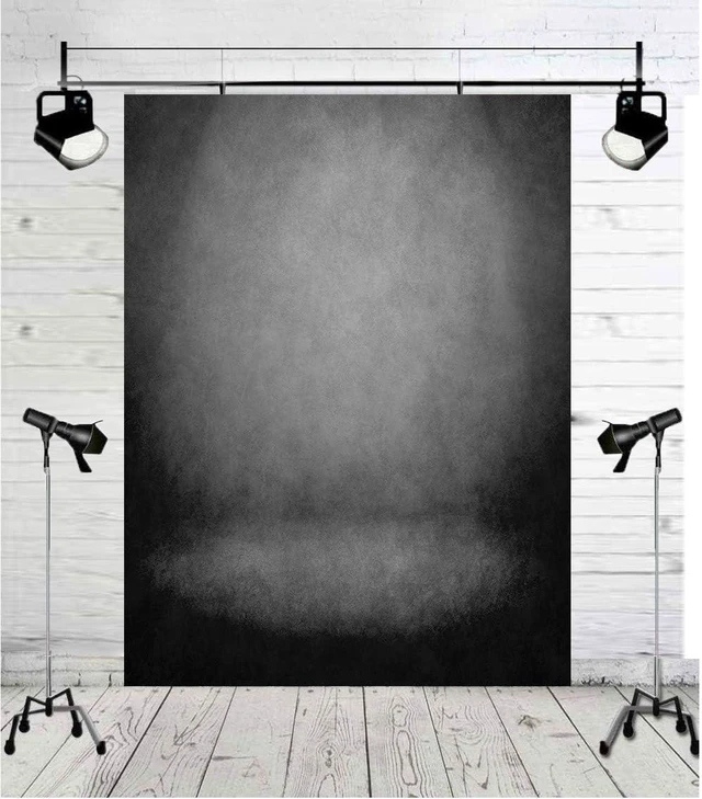 Alt view image 3 of 6 - Black Abstract Portrait Backdrop Black Gray Solid Color Photography Background Adult Professional Portrait Studio Booth Props (6x8FT)