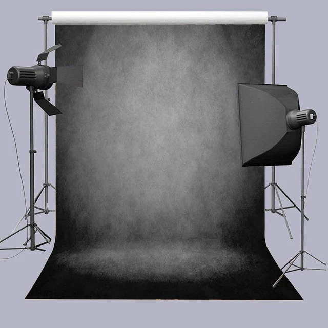 Alt view image 6 of 6 - Black Abstract Portrait Backdrop Black Gray Solid Color Photography Background Adult Professional Portrait Studio Booth Props (6x8FT)