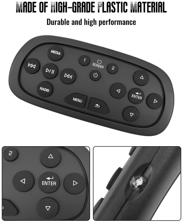 Alt view image 2 of 6 - DVD Entertainment Video Remote Control Fit for Chevy Silverado GMC Sierra Fit for 1500/2500HD/3500HD Yukon Buick Cadillac SRX/XTS Rear Overhead Display Screen Control Replace 23432161 84012997