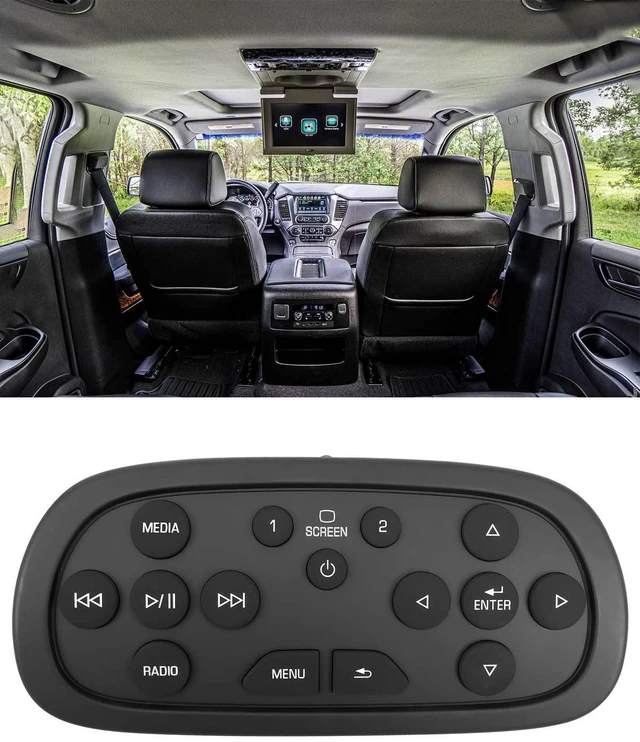 Alt view image 5 of 6 - DVD Entertainment Video Remote Control Fit for Chevy Silverado GMC Sierra Fit for 1500/2500HD/3500HD Yukon Buick Cadillac SRX/XTS Rear Overhead Display Screen Control Replace 23432161 84012997
