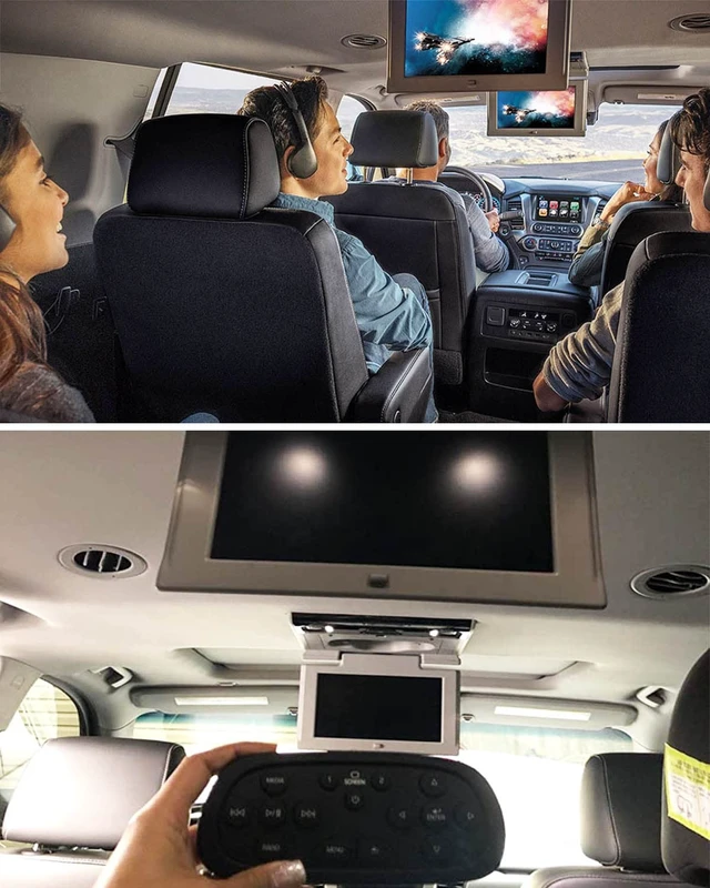 Alt view image 6 of 6 - DVD Entertainment Video Remote Control Fit for Chevy Silverado GMC Sierra Fit for 1500/2500HD/3500HD Yukon Buick Cadillac SRX/XTS Rear Overhead Display Screen Control Replace 23432161 84012997