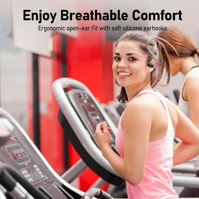 Alt view image 4 of 7 - OpenComfy 301 Wireless Bluetooth Open Ear Headphones for Running Secure & Comfort Fit, Ambient Awareness, Ideal for Workout Gym Sports, Superior Sound, Clear Calling for iPhone & Android