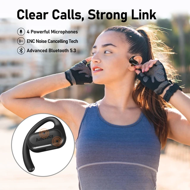 Alt view image 7 of 7 - OpenComfy 301 Wireless Bluetooth Open Ear Headphones for Running Secure & Comfort Fit, Ambient Awareness, Ideal for Workout Gym Sports, Superior Sound, Clear Calling for iPhone & Android