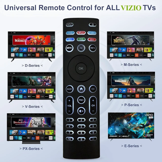 Alt view image 3 of 7 - XRT140 Universal Backlit Remote Control for Vizio Smart TV Remote Replacement XRT136 XRT122 XRT260 XRT302 XRT112 V505-H19 V655-H19 V705-H13 M50Q7-H1 M65Q7-H1 V435-H1 V605-H3 D32H-J09 D24H-J09 D43F-J04