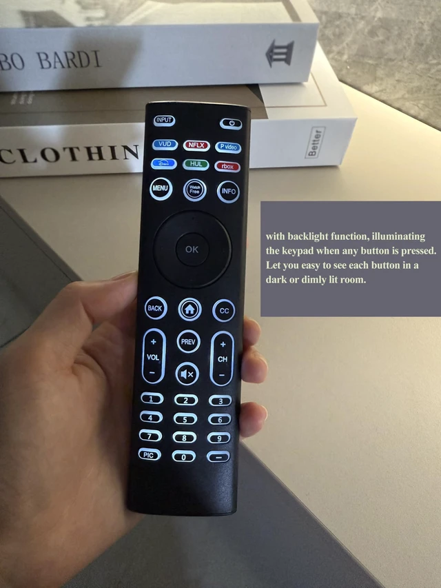 Alt view image 5 of 7 - XRT140 Universal Backlit Remote Control for Vizio Smart TV Remote Replacement XRT136 XRT122 XRT260 XRT302 XRT112 V505-H19 V655-H19 V705-H13 M50Q7-H1 M65Q7-H1 V435-H1 V605-H3 D32H-J09 D24H-J09 D43F-J04