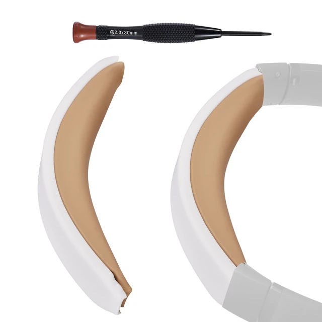 Alt view image 5 of 7 - Headband Cover for Bose QuietComfort 25(QC25), White/Beige Perfect Fit, Simple Quick Install, Pressure Relief, Enhanced Durability, Ergonomic, Long Sessions, High-Density Foam