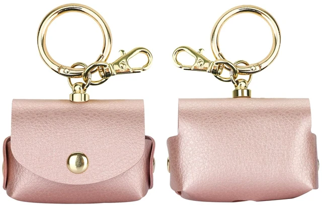Main image of Case for AirPods Pro AirPods 3 Charging Case, Soft Leather Protective Cover with Keychain Clip Ring Loop for Air Pods Pro 1st / 2nd Generation Air Pods 3 Men Women (Rose Gold)