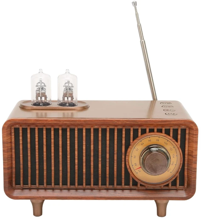 Main image of Retro Speaker Vintage Classic Speaker Mini Radio Speaker with LED Light External Ambient Lights Support Memory Card U Disk for PC Laptop(Wood Color)