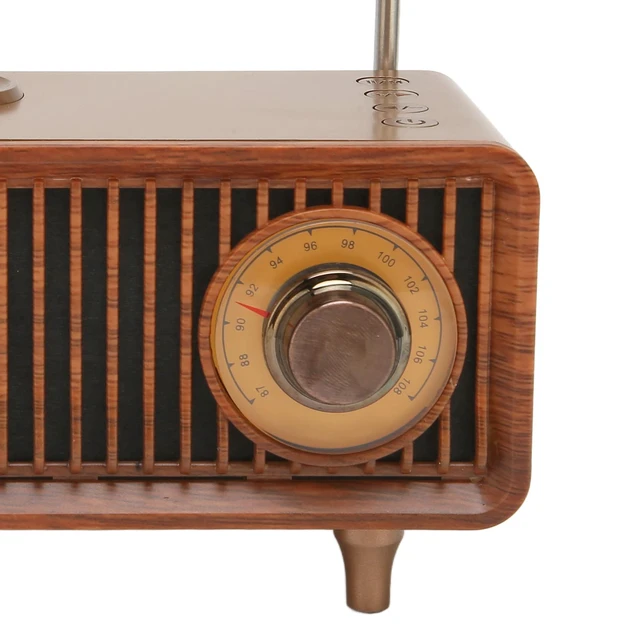 Alt view image 4 of 7 - Retro Speaker Vintage Classic Speaker Mini Radio Speaker with LED Light External Ambient Lights Support Memory Card U Disk for PC Laptop(Wood Color)