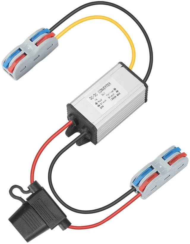 Main image of DC 3A 36W 24V to 12V Step Down Converter Reducer Transformer with Fuse Power Supply for CNC Equipment Switches Photovoltaic Panels etc