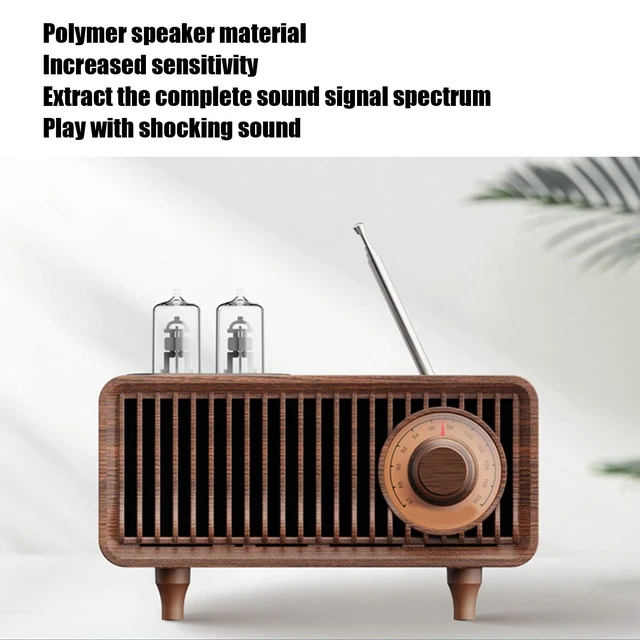 Alt view image 7 of 7 - Retro Speaker Vintage Classic Speaker Mini Radio Speaker with LED Light External Ambient Lights Support Memory Card U Disk for PC Laptop(Wood Color)
