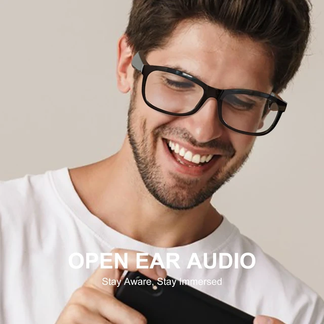 Alt view image 3 of 7 - Bluetooth Glasses,UV Protection,Long Battery Life,USB C Charging Bluetooth Sunglasses, Smart Glasses, Polarized Lenses,Bluetooth Glasses for Women&Men, Hands-Free Calls,Voice Assistance