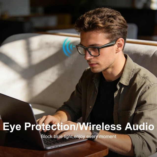 Alt view image 5 of 7 - Bluetooth Glasses,UV Protection,Long Battery Life,USB C Charging Bluetooth Sunglasses, Smart Glasses, Polarized Lenses,Bluetooth Glasses for Women&Men, Hands-Free Calls,Voice Assistance