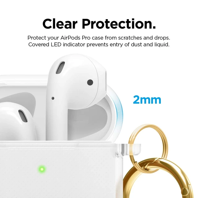 Alt view image 4 of 7 - Clear Case with Keychain for AirPods 1 & 2 (Transparent)