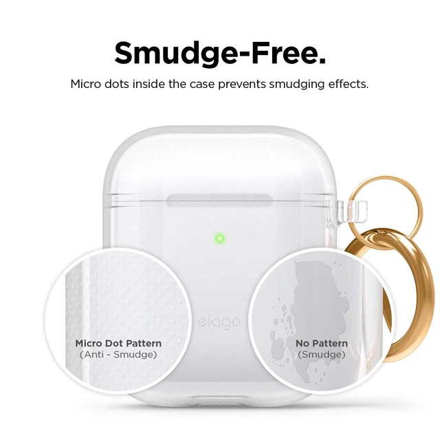 Alt view image 5 of 7 - Clear Case with Keychain for AirPods 1 & 2 (Transparent)