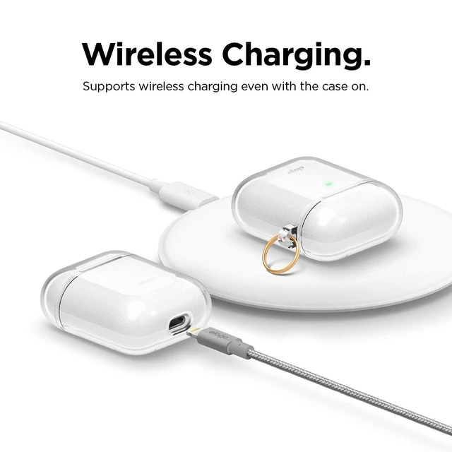 Alt view image 6 of 7 - Clear Case with Keychain for AirPods 1 & 2 (Transparent)