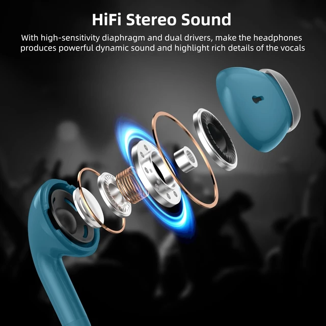 Alt view image 2 of 7 - USB C Wired Earbuds with Mic Volume Control for iPhone 18 Pro Max 17 16 15 HiFi Stereo Type C Headphones for Samsung S26 Ultra S25 S24 S23 S22 S21, Noise Isolation Ear Buds for iPad 10/Pixel 9 8, Blue