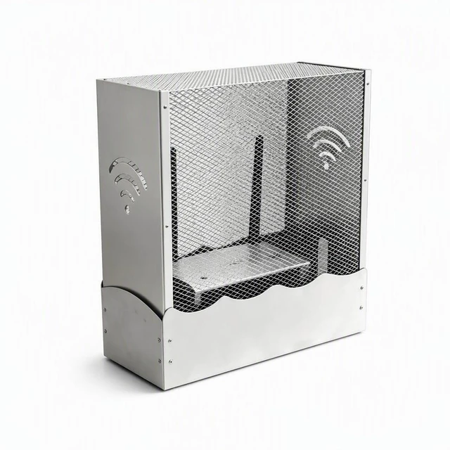 Main image of Large WiFi Router Cover Shielding Modem Shelf WiFi Router Box Hider E mf Faraday Cage E Mf Blocker for Home W iFi R Outer Storage Cabinet