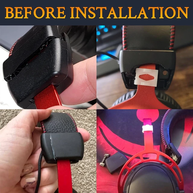 Alt view image 4 of 7 - Headband Sliders for HyperX Cloud(1/2/Pro/Core/Alpha) - Black for Cloud(1/2/Pro/Core/2 Core/Alpha/Alpha S/Alpha Pro), CloudX