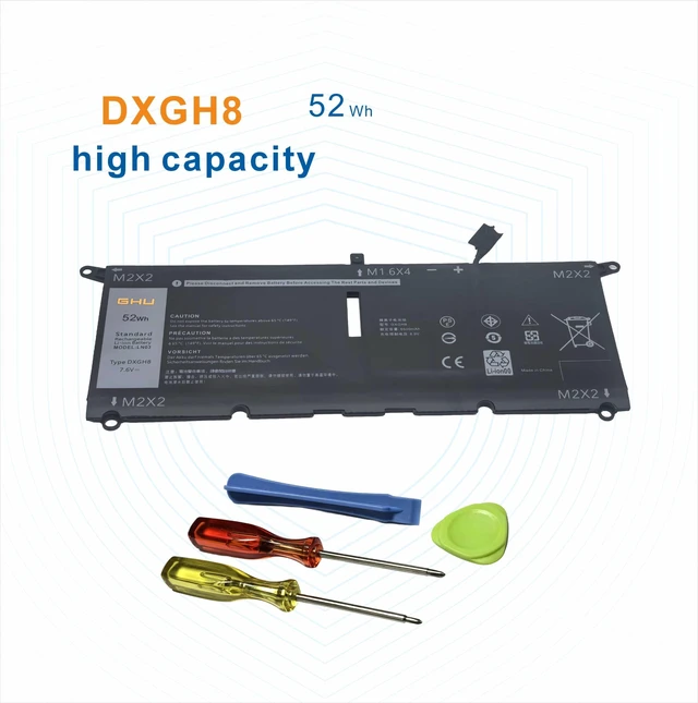 Alt view image 4 of 7 - DXGH8 G8VCF Laptop Battery 52Wh Replacement for Dell XPS 13 9370 9380 7390, Inspiron 13 5390 5391 7391 2-in-1, Latitude 3301, Vostro 5390 5391, Compatible with 0H754V H754V HK6N5