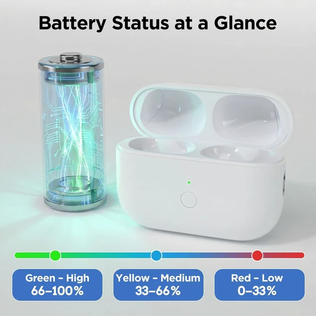 Alt view image 5 of 7 - Wireless Airpod Pro Charging Case Replacement for 2nd & 1st Gen(USB-C) Replacement Charger with Fast Pairing, Audio Alerts, Type-C Charging Port (No Earbuds)