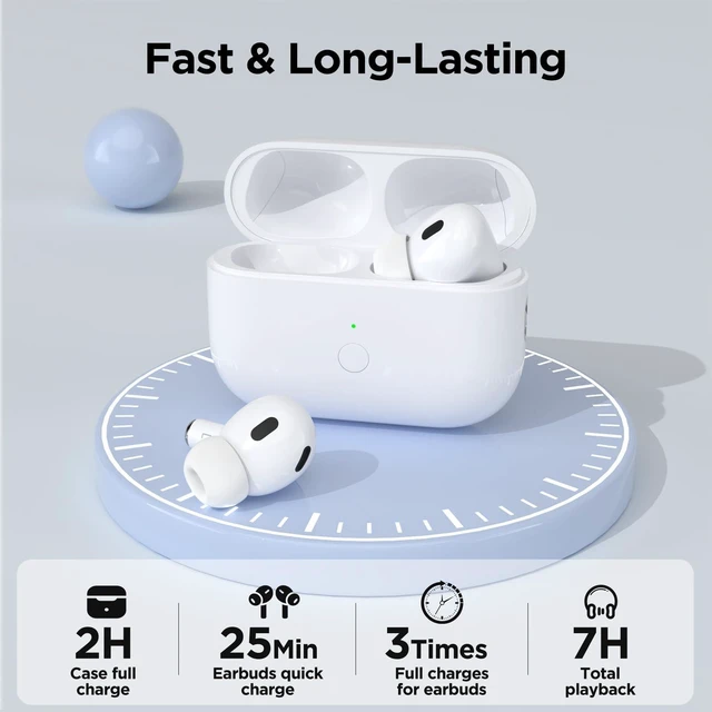 Alt view image 2 of 7 - Wireless Airpod Pro Charging Case Replacement for 2nd & 1st Gen(LightNing) Replacement Charger With Bluetooth Sync Button, Fast Pairing & Audio Alerts, LightNing Port(No Earbuds)