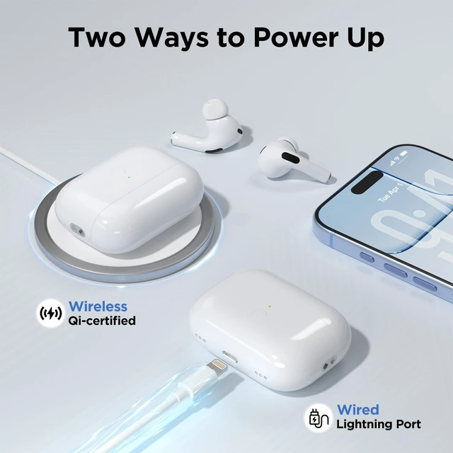 Alt view image 3 of 7 - Wireless Airpod Pro Charging Case Replacement for 2nd & 1st Gen(LightNing) Replacement Charger With Bluetooth Sync Button, Fast Pairing & Audio Alerts, LightNing Port(No Earbuds)